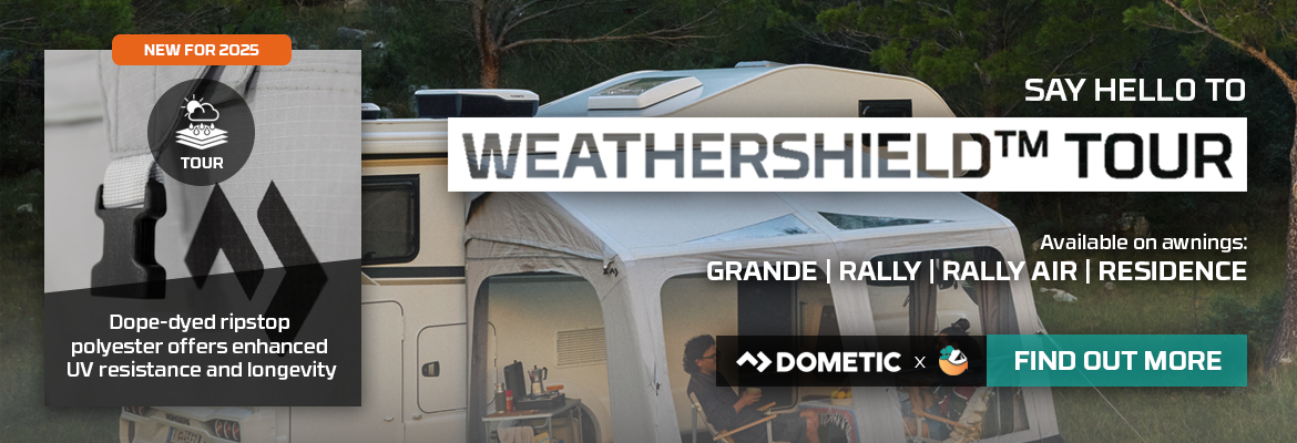 Dometic Weathershield tour advertisement